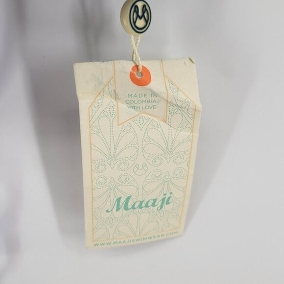 Maaji Blue Floral Reversible Bikini Top Size Large - Picture 4 of 9